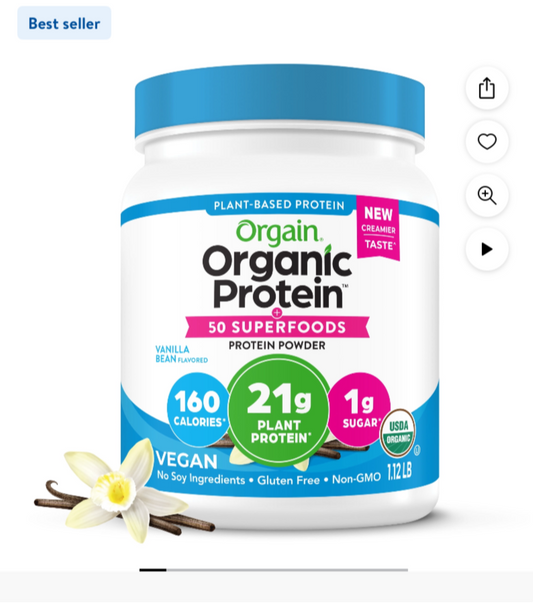 Orgain Proteina Organica Vegana sabor Vainilla + 50 superfoods